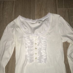 Banana republic long sleeve white top